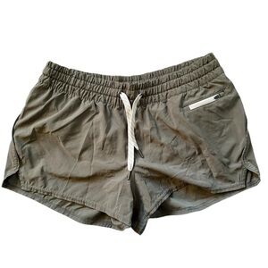 Vuori Clementine Olive Green Athletic Sporty Drawstring Mesh Underwear Shorts